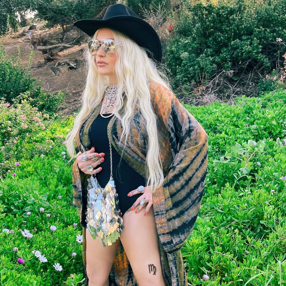 Sweet Saffron Silk tiedye Luxury Bohemian Kimono